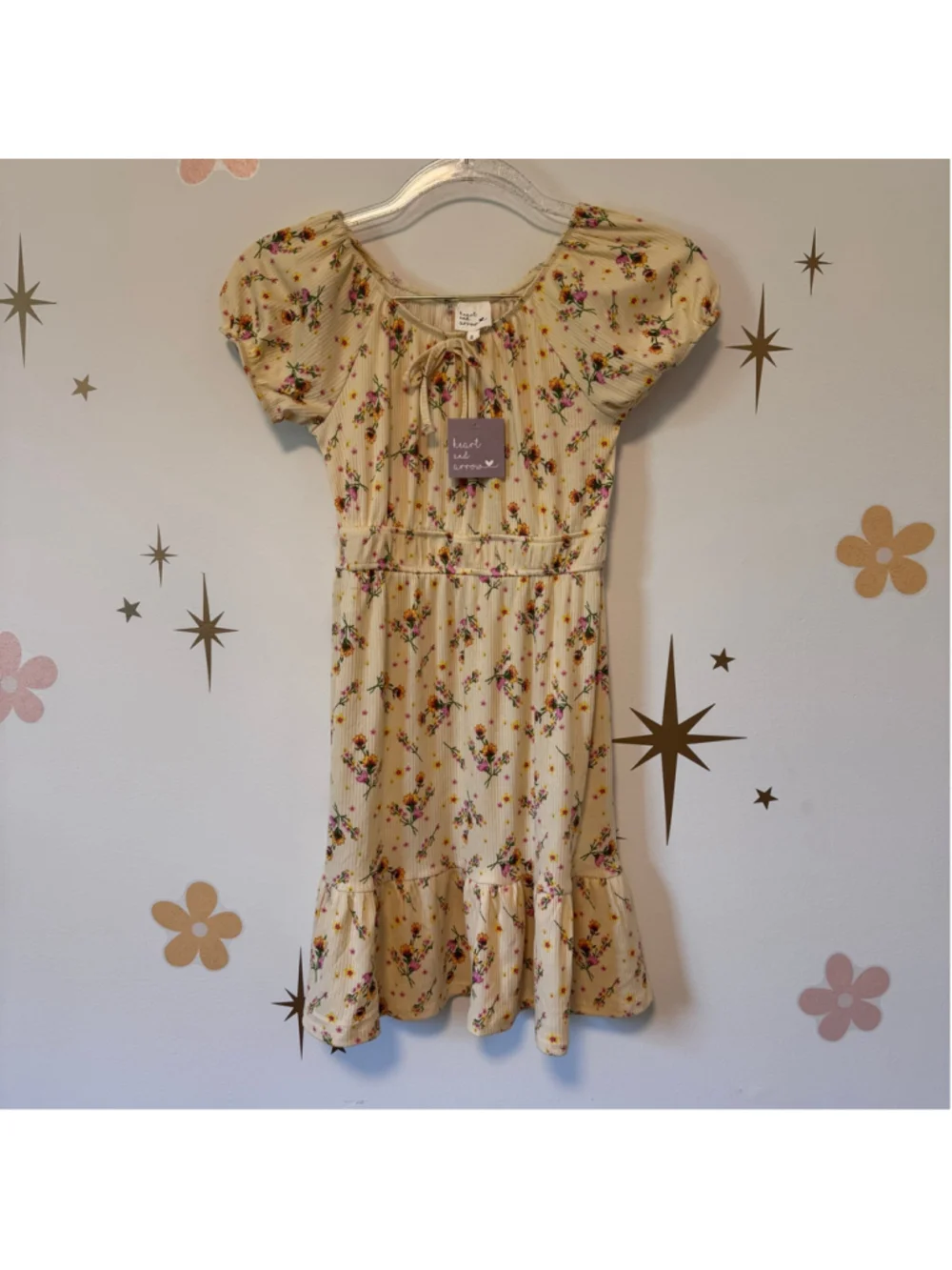 Girls Heart and Arrow Floral Dress